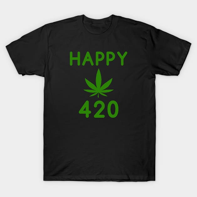 Happy 420 T-Shirt by Florin Tenica